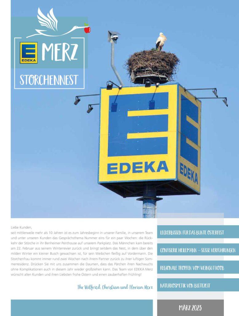 Titelseite der Marktzeitung von EDEKA Merz.