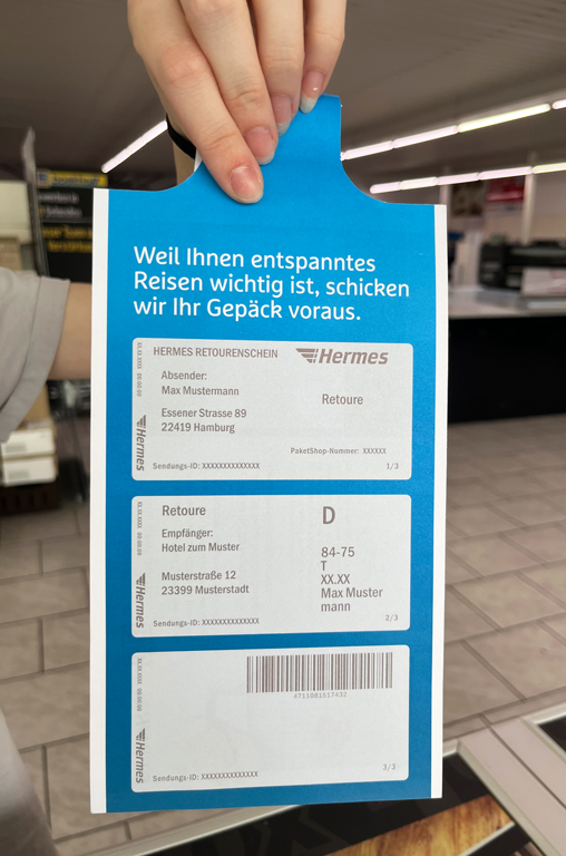 Auch Gepäckstücke für den Urlaub können mit Hermes versandt werden.