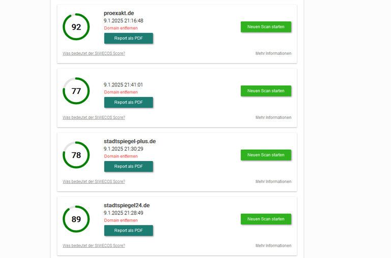 Status der Sicherheits-Bestandsanalyse