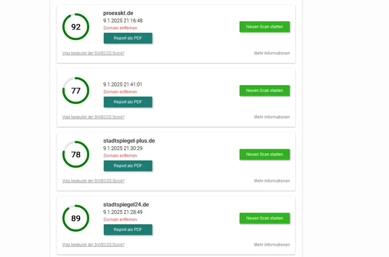 Status der Sicherheits-Bestandsanalyse
