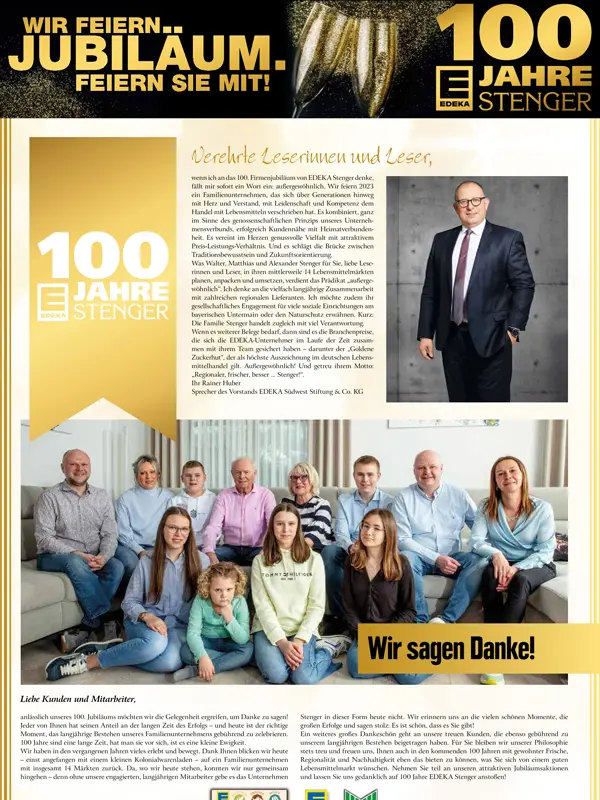 Titelseite von EDEKA Stenger