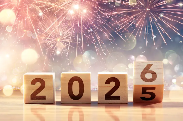 Jahreswechsel von 2025 auf 2026